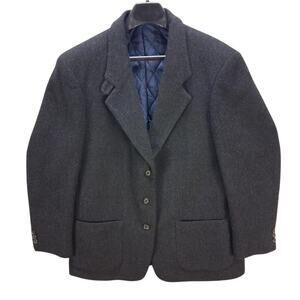 L.L. Bean Womens Vintage Wool Blazer size 13 Jacket Gray Thinsulate Lined